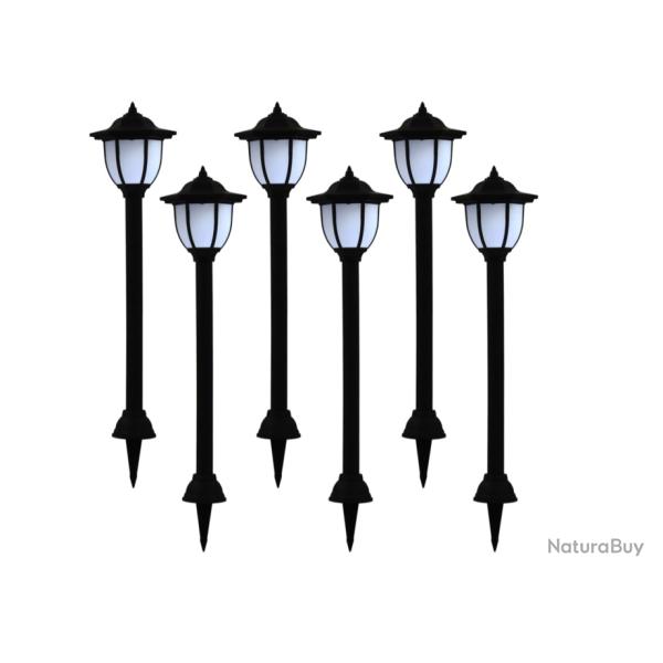 Lot de 6 Lampes Solaires LED Ext�rieures - �clairage Automatique et �cologique