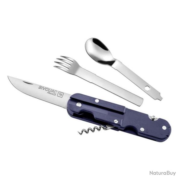 Couteau de poche multifonctions Bivouac bleu marine