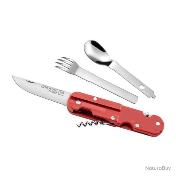 Couteau de poche multifonctions Bivouac rouge