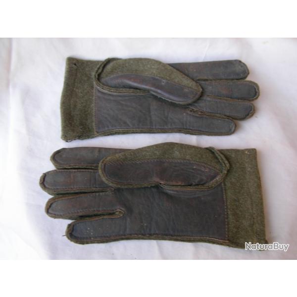 WW2 US PAIRE DE GANTS MILITAIRES AM�RICAINS CUIR ET LAINE TAILLE S/M FEMME R�F�RENC� G.I. ( 39-45 )