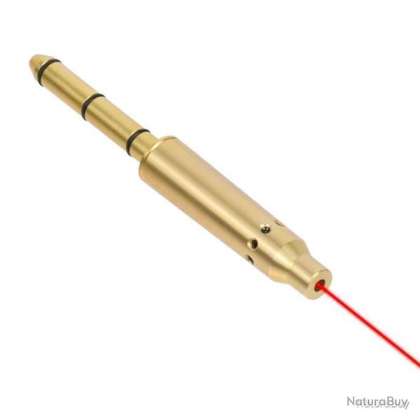 BALLE LASER DE R�GLAGE OPTIQUE EN LAITON - CALIBRE 9mm/38Spl - LIVRAISON GRATUITE ET RAPIDE