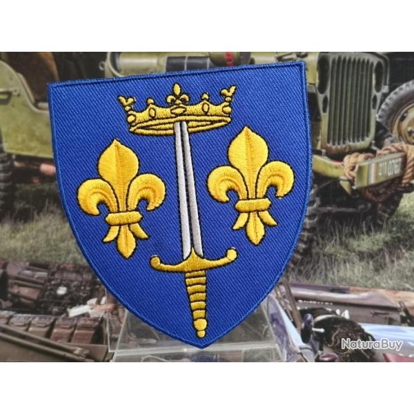 Patch brod� Blason de Jeanne d'Arc - Hauteur : 85 mm Largeur 75 mm  n