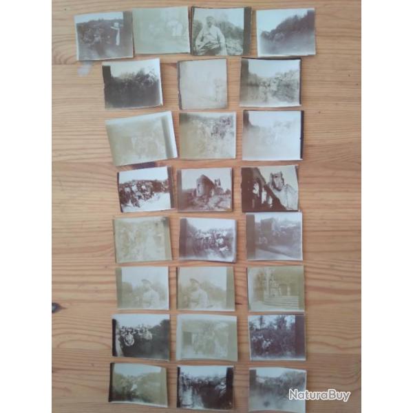 Lot 25 photos ww1,  tranch�e annot�es