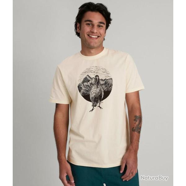 Tee Shirt en Coton Kathmandu Key Calling Mens Beige