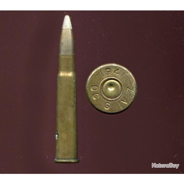 .303 British RARE tra�ante aviation CANADA - marquage : 1941 DC GIV Z - balle nickel pointe blanche