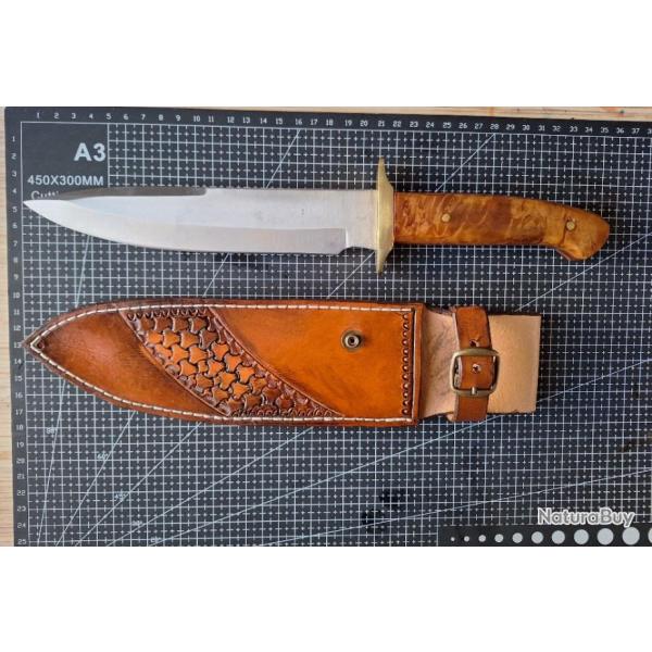 Couteau lame fixe type "Bowie"