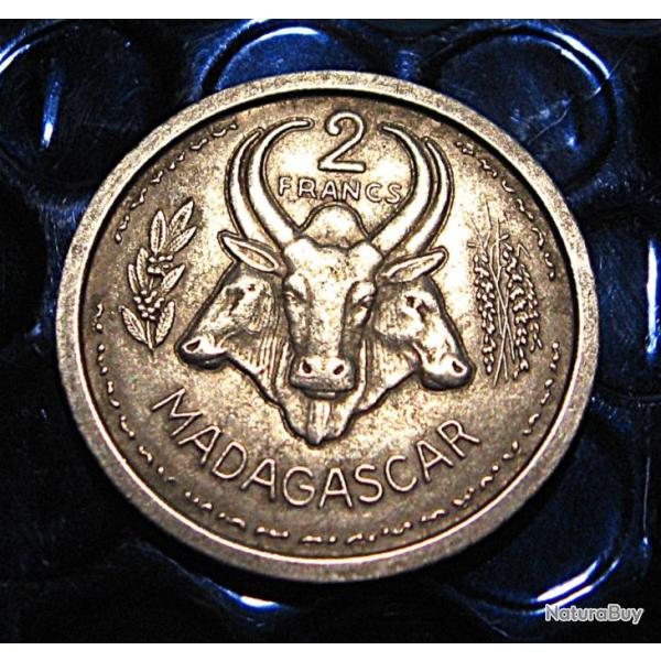 Madagascar piece de 2 franc alu de 1948 TTB
