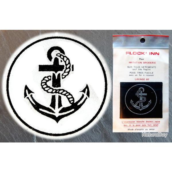 Patch � Flocker : �cusson Ancre de la Marine Nationale (NEUF) pour collection ne pas porter