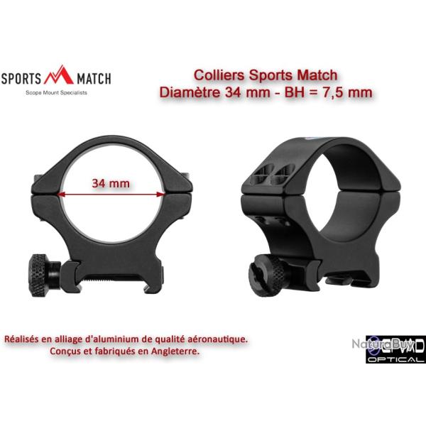 Colliers TLD Sports Match Medium - Diam�tre 34 mm (BH=7,5 mm)