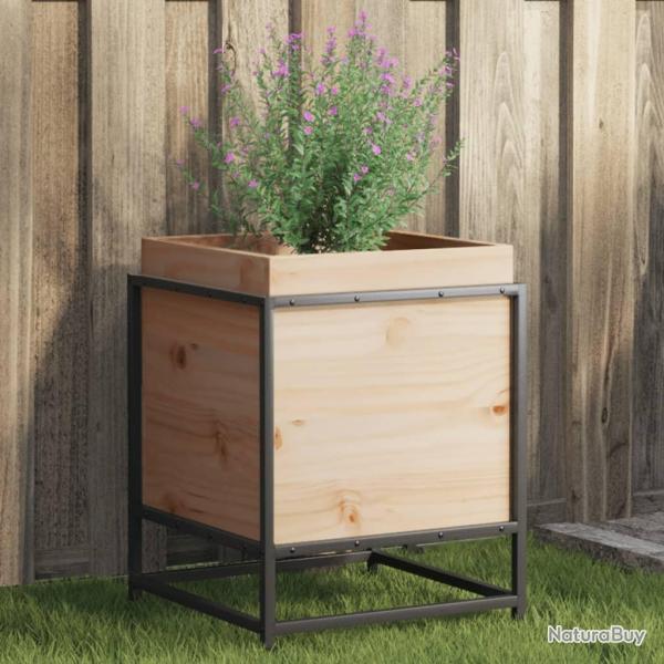 Jardinire 40x40x50 cm bois de pin massif alsavelo