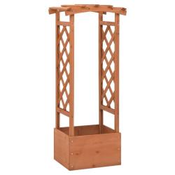 Jardini&egrave;re &agrave; treillis avec arche 49x39x117 cm Bois de sapin alsavelo