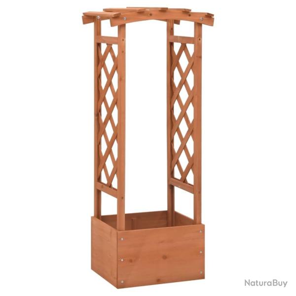 Jardini�re � treillis avec arche 49x39x117 cm Bois de sapin