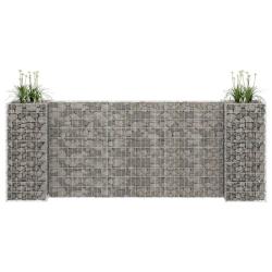 Jardini&egrave;re &agrave; gabion en H Fil d'acier 260x40x100 cm alsavelo