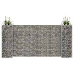 Jardini&egrave;re &agrave; gabion en H Fil d'acier 260x40x120 cm alsavelo