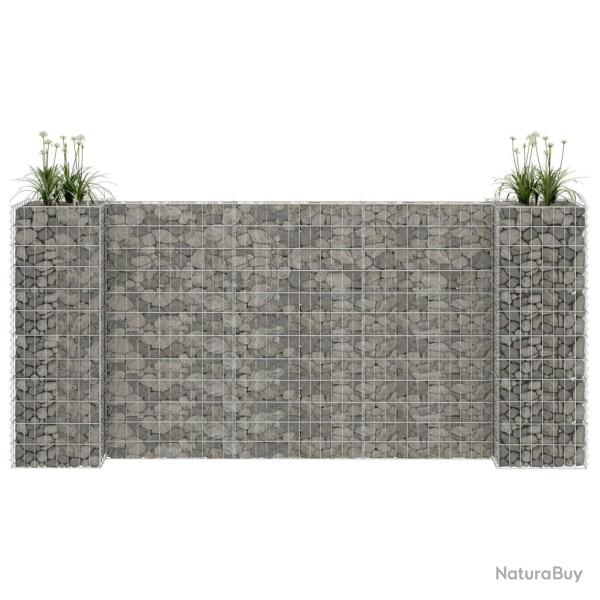 Jardini�re � gabion en H Fil d'acier 260x40x120 cm