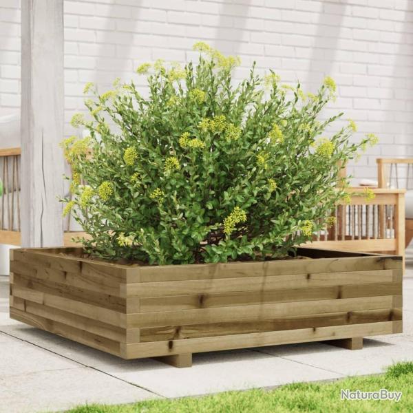 Jardinire 90x90x26,5 cm bois de pin imprgn alsavelo