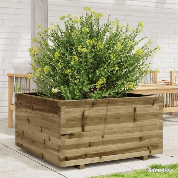 Jardinire 90x90x49,5 cm bois de pin imprgn alsavelo