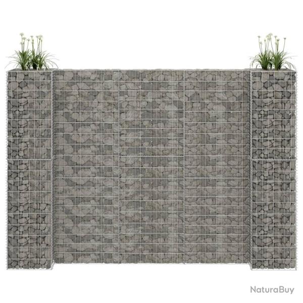 Jardini�re � gabion en H Fil d'acier 260x40x180 cm