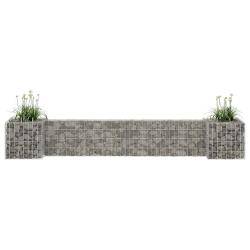 Jardini&egrave;re &agrave; gabion en H Fil d'acier 260x40x40 cm alsavelo
