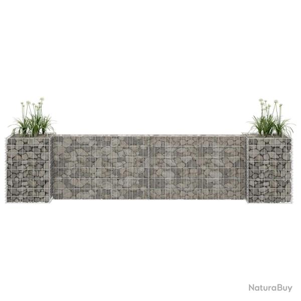 Jardini�re � gabion en H Fil d'acier 260x40x60 cm