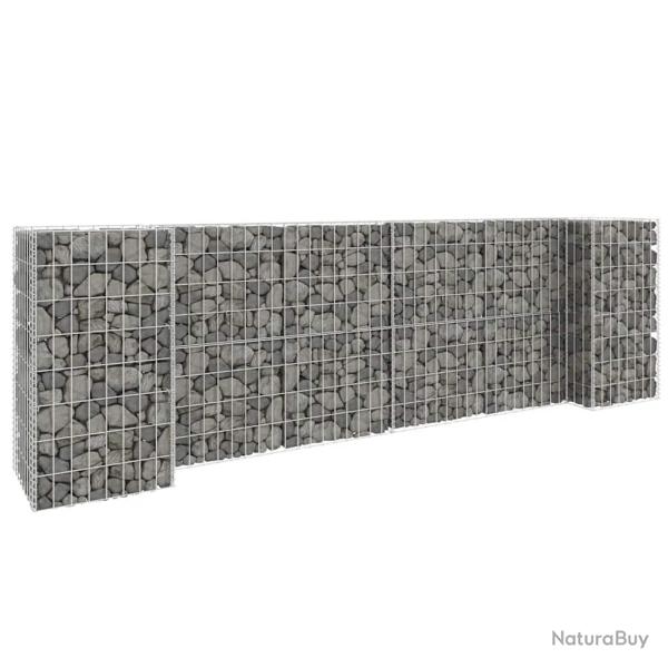 Jardini�re � gabion en H Fil d'acier 260x40x80 cm