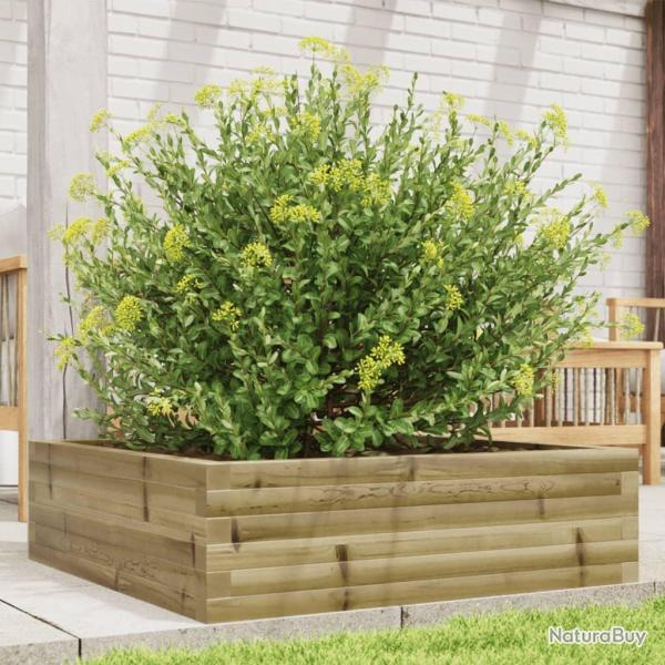 Jardinire 80x80x23 cm bois de pin imprgn alsavelo
