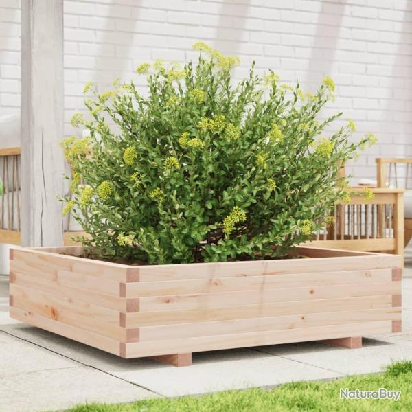 Jardinire 90x90x26,5 cm bois de pin massif alsavelo