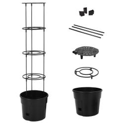 Jardini&egrave;re &agrave; tomate Anthracite &Oslash;29,5x115 cm Polypropyl&egrave;ne