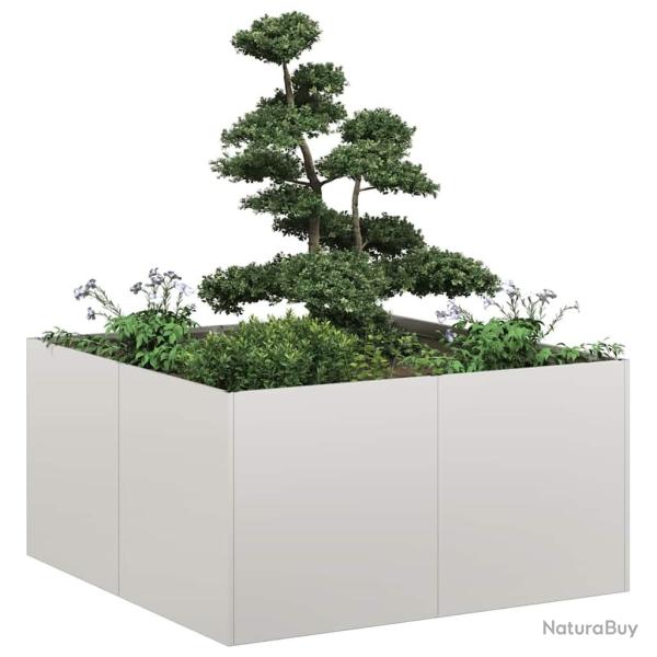 Jardinire 80x80x40 cm acier inoxydable alsavelo