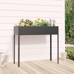 Jardini&egrave;re Anthracite 100,5x40,5x90 cm Acier galvanis&eacute;