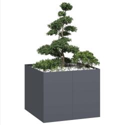 Jardini&egrave;re anthracite 100x100x80 cm acier