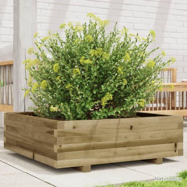 Jardinire 80x80x26,5 cm bois de pin imprgn alsavelo