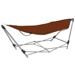 Hamac avec support pliable Marron alsavelo
