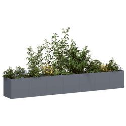 Jardini&egrave;re anthracite 280x40x40 cm acier lamin&eacute; &agrave; froid