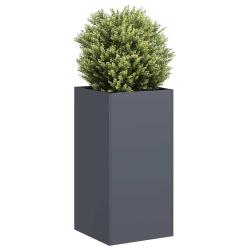 Jardini&egrave;re anthracite 40x40x80 cm acier lamin&eacute; &agrave; froid