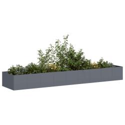 Jardini&egrave;re anthracite 360x80x40 cm acier alsavelo