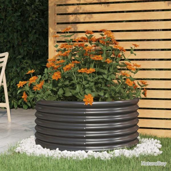 Jardini�re Acier enduit de poudre 80x80x36 cm Anthracite alsavelo