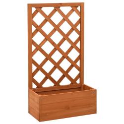 Jardini&egrave;re &agrave; treillis de jardin Orange 50x25x90cm Bois de sapin
