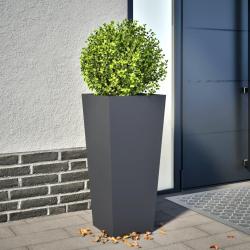 Jardini&egrave;re anthracite 35x35x75 cm acier