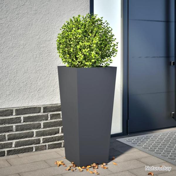 Jardini�re anthracite 35x35x75 cm acier