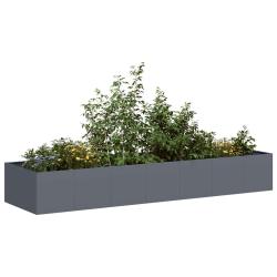Jardini&egrave;re anthracite 280x80x40 cm acier alsavelo