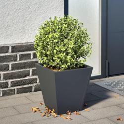 Jardini&egrave;re anthracite 30x30x30 cm acier alsavelo