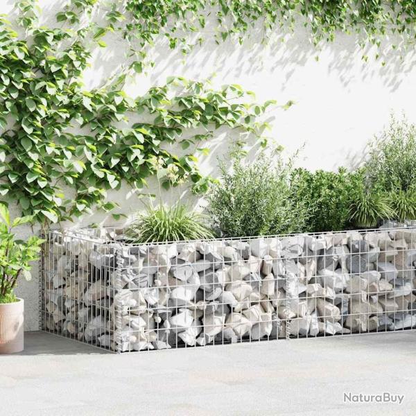 Jardini�re � gabion Acier galvanis� 180 x 90 x 50 cm