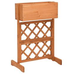 Jardini&egrave;re &agrave; treillis de jardin Orange 45x30x74cm Bois de sapin