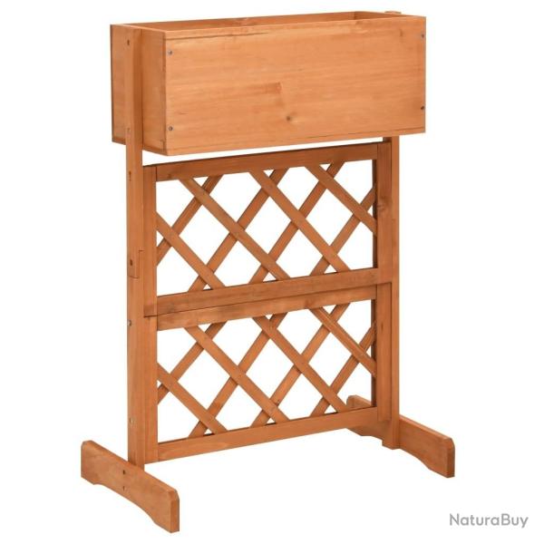 Jardini�re � treillis de jardin Orange 45x30x74cm Bois de sapin