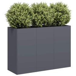 Jardini&egrave;re anthracite 120x40x80 cm acier lamin&eacute; &agrave; froid