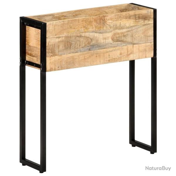Jardinire 60x20x68 cm Bois de manguier brut alsavelo
