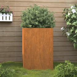 Jardini&egrave;re 52x48x75 cm acier corten alsavelo