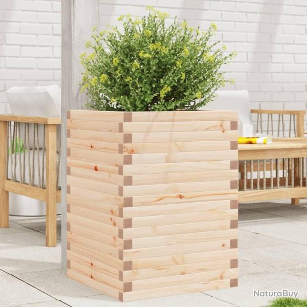 Jardinire 50x50x68,5 cm bois de pin massif alsavelo