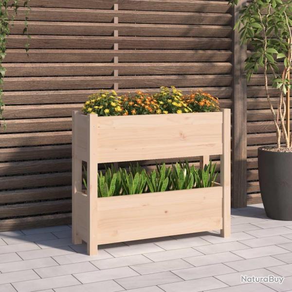 Jardinire 77x25x66 cm Bois massif de pin alsavelo